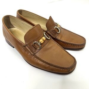 Mercianti Florentini Leather Horsebit Loafers Mens Brown Italian Style Size 10